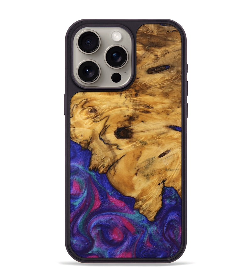 iPhone 15 Pro Max Wood Phone Case - Celle (Purple, 740221)