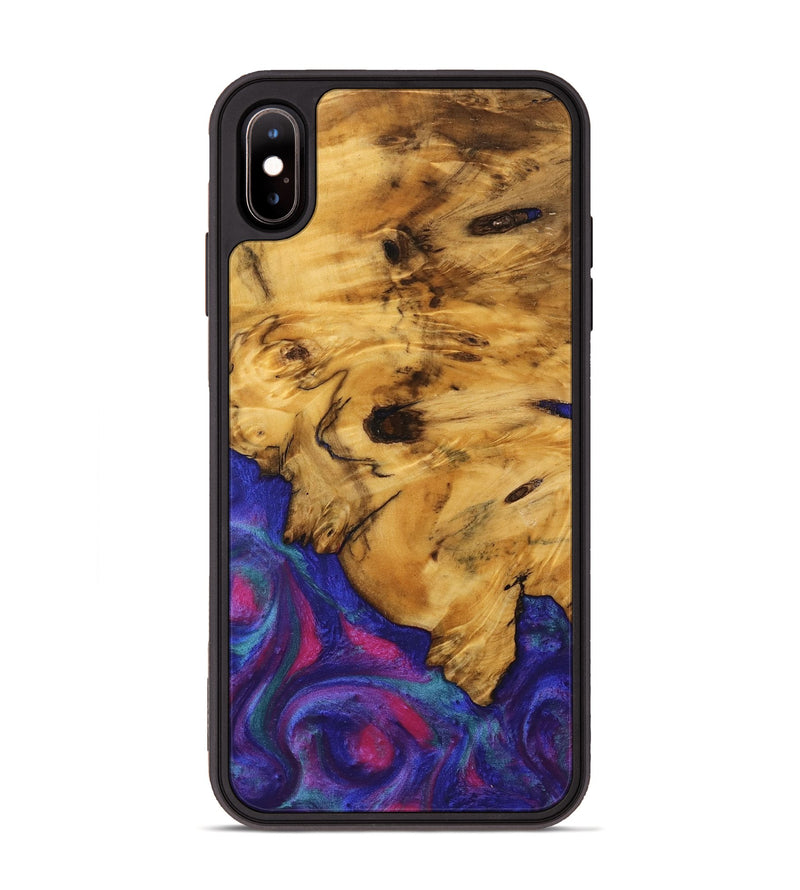 iPhone Xs Max Wood Phone Case - Celle (Purple, 740221)