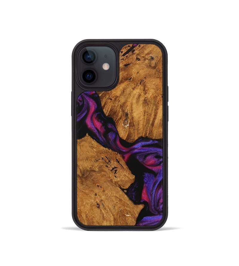 iPhone 12 mini Wood Phone Case - Oley (Purple, 740222)