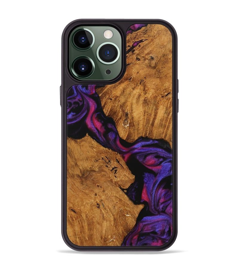 iPhone 13 Pro Max Wood Phone Case - Oley (Purple, 740222)