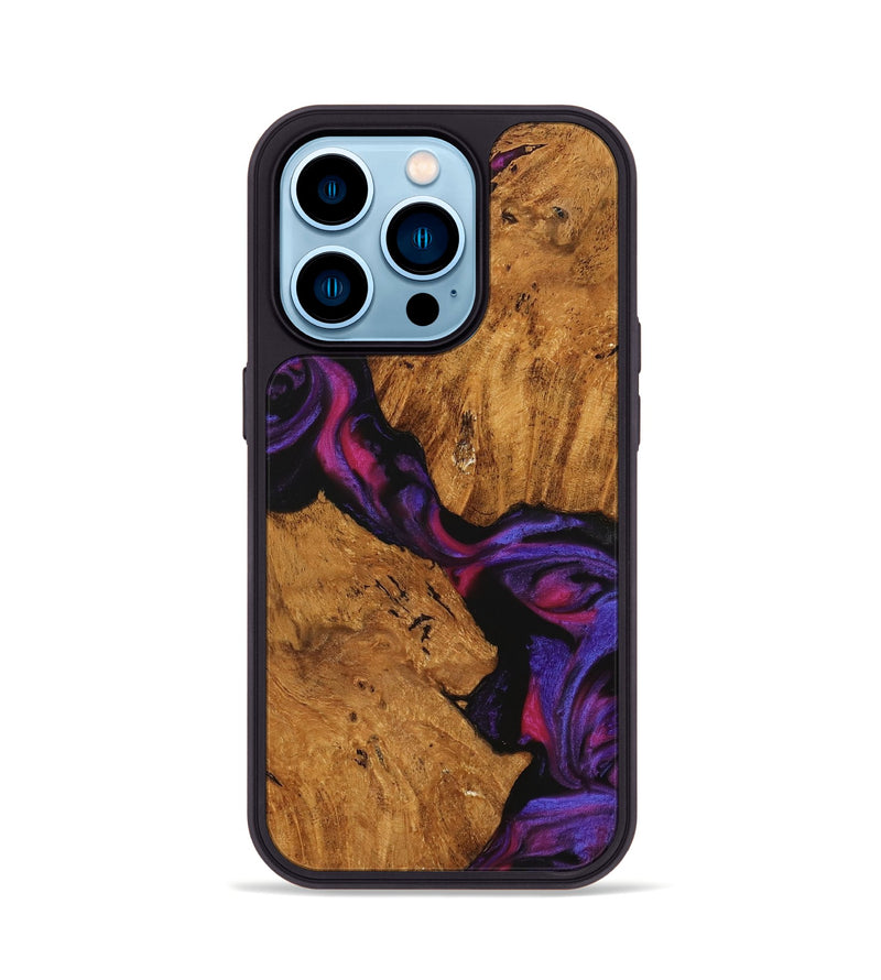 iPhone 14 Pro Wood Phone Case - Oley (Purple, 740222)