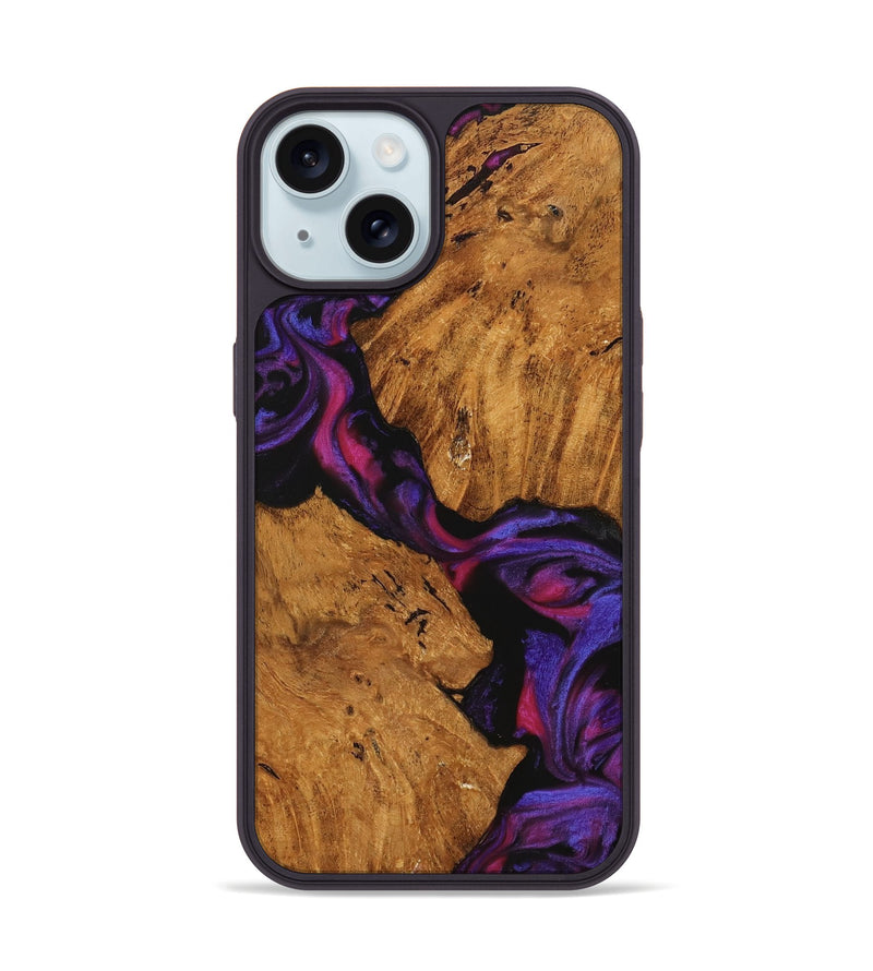 iPhone 15 Wood Phone Case - Oley (Purple, 740222)