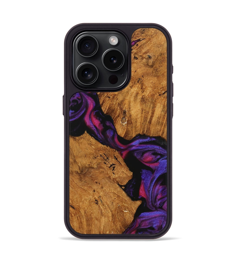 iPhone 15 Pro Wood Phone Case - Oley (Purple, 740222)