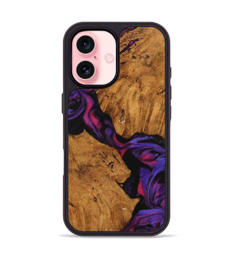 iPhone 16 Wood Phone Case - Oley (Purple, 740222)