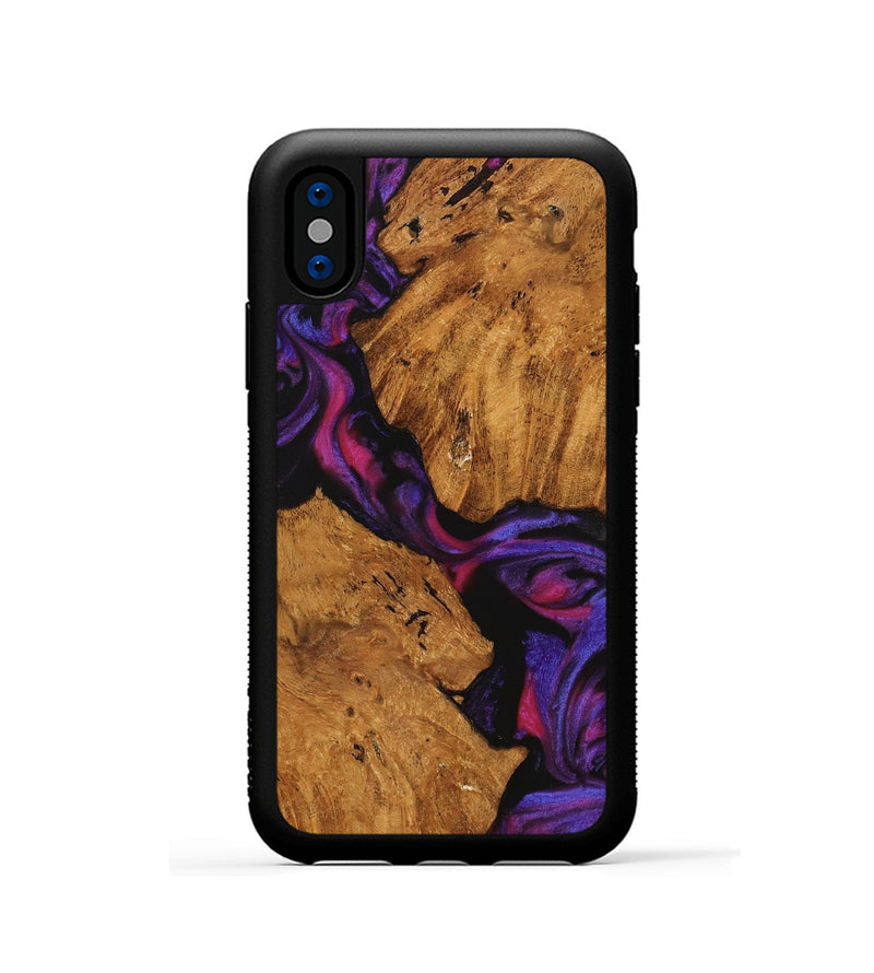 iPhone Xs Wood Phone Case - Oley (Purple, 740222)