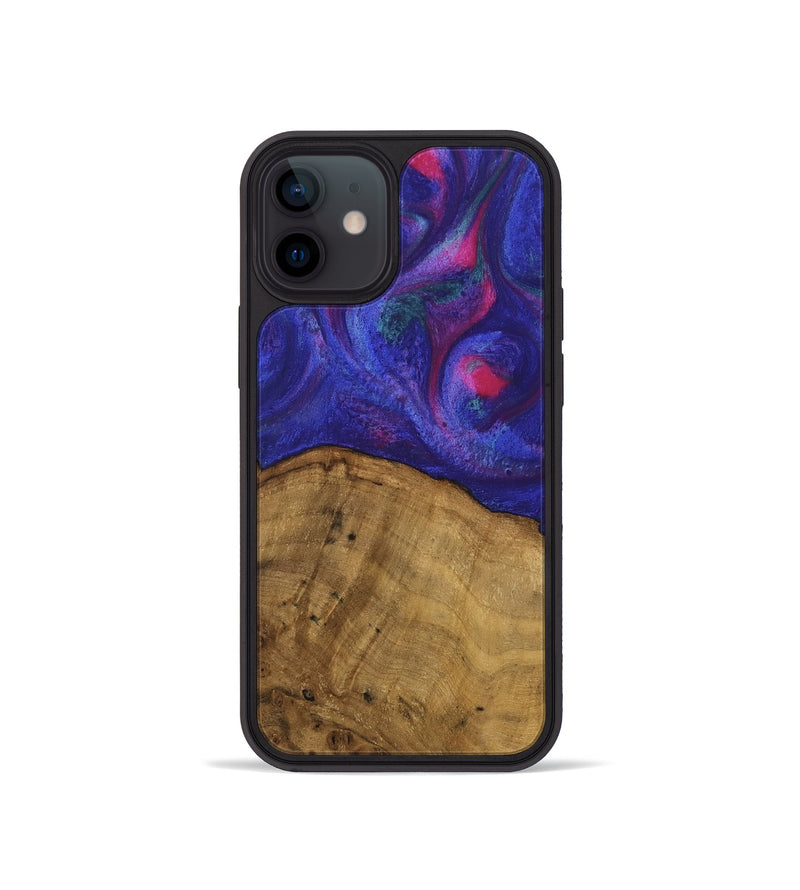 iPhone 12 mini Wood Phone Case - Naoma (Purple, 740228)