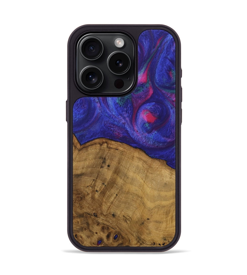 iPhone 15 Pro Wood Phone Case - Naoma (Purple, 740228)