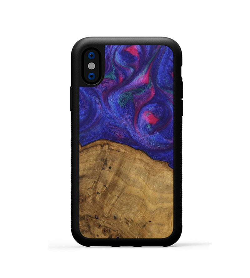 iPhone Xs Wood Phone Case - Naoma (Purple, 740228)