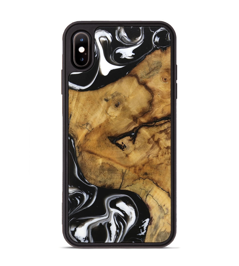 iPhone Xs Max Wood Phone Case - Amiya (Black & White, 740236)