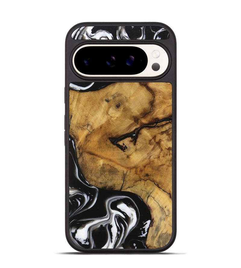 Pixel 9 Pro Wood Phone Case - Amiya (Black & White, 740236)