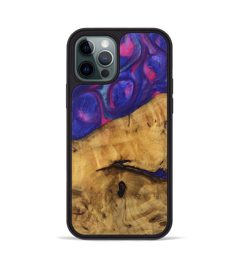 iPhone 12 Pro Wood Phone Case - Prams (Purple, 740240)