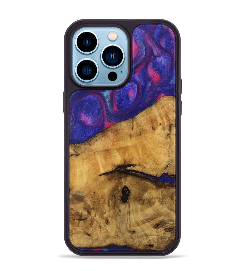 iPhone 14 Pro Max Wood Phone Case - Prams (Purple, 740240)