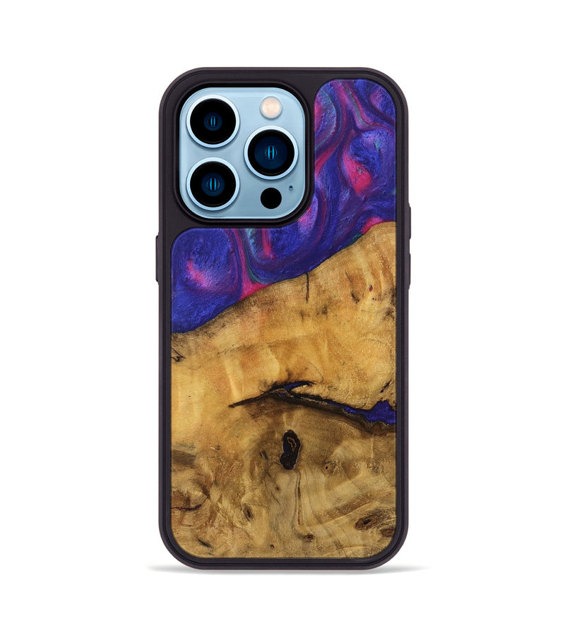 iPhone 14 Pro Wood Phone Case - Prams (Purple, 740240)