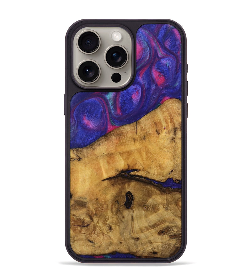 iPhone 15 Pro Max Wood Phone Case - Prams (Purple, 740240)