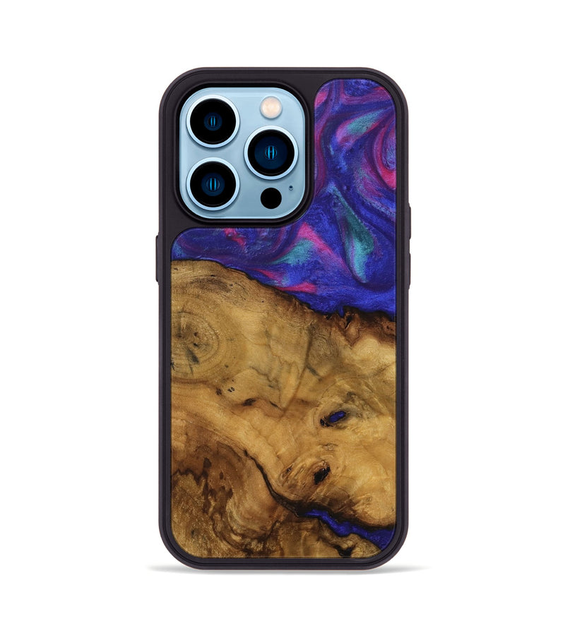 iPhone 14 Pro Wood Phone Case - Abbas (Purple, 740246)