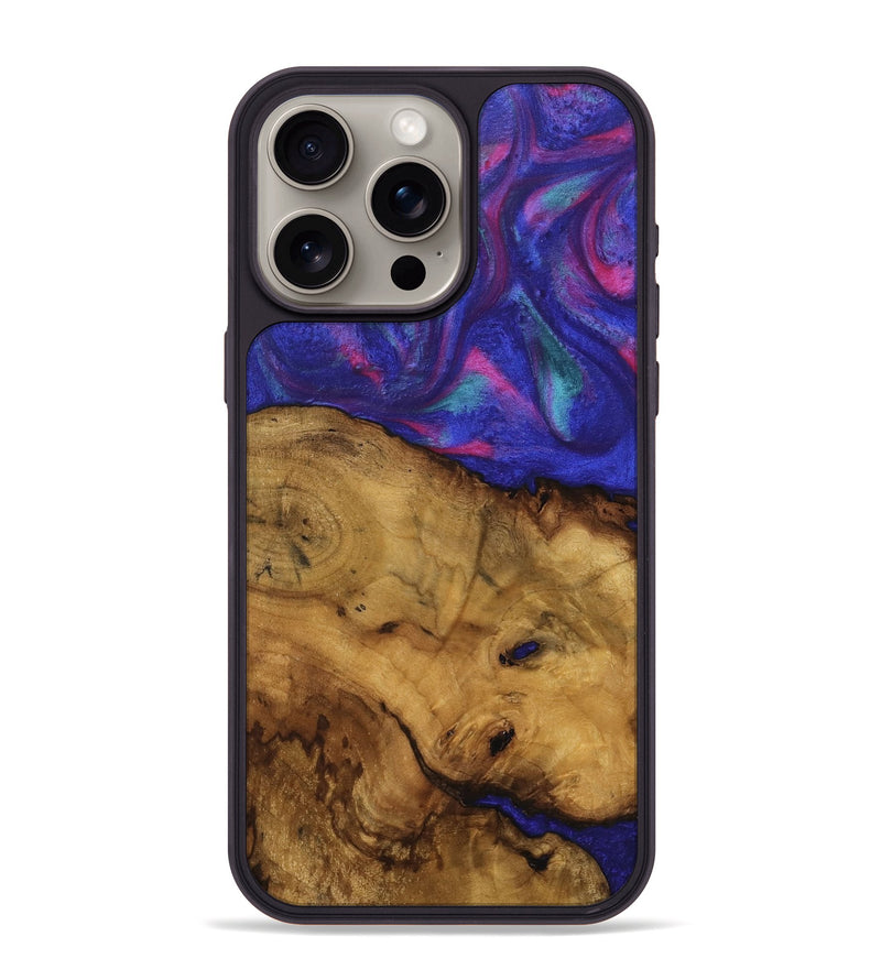 iPhone 15 Pro Max Wood Phone Case - Abbas (Purple, 740246)