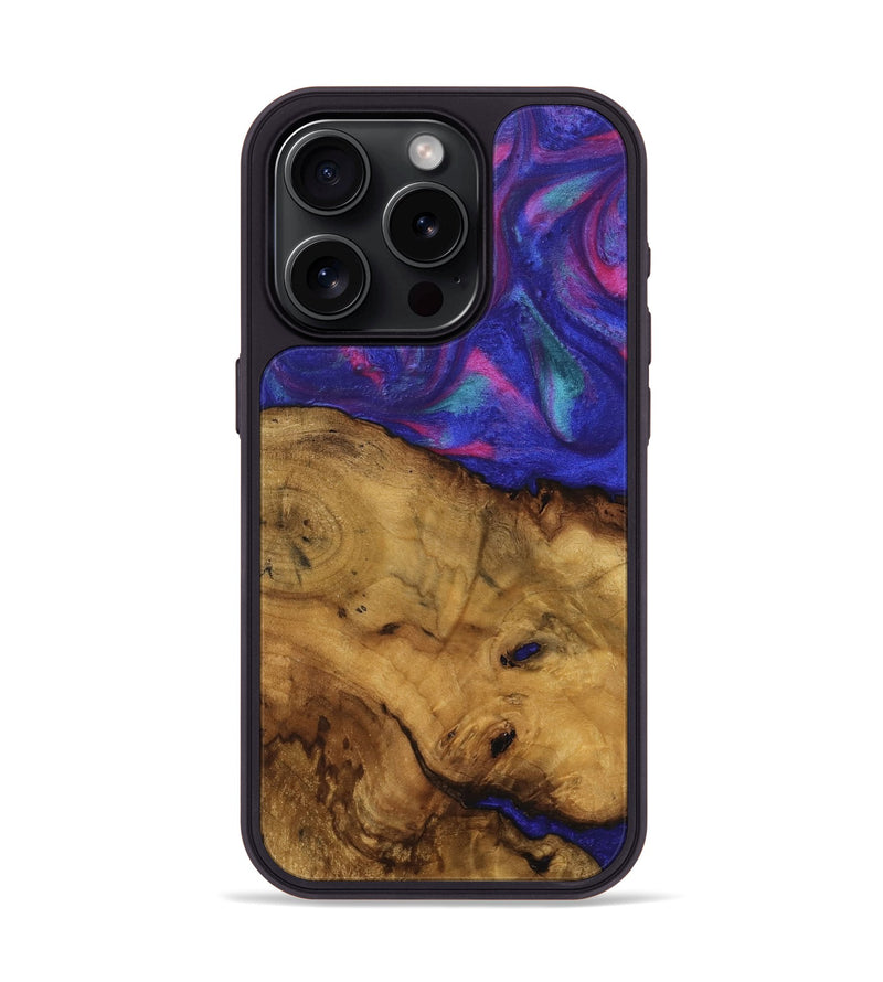 iPhone 15 Pro Wood Phone Case - Abbas (Purple, 740246)