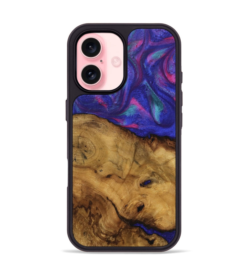 iPhone 16 Wood Phone Case - Abbas (Purple, 740246)