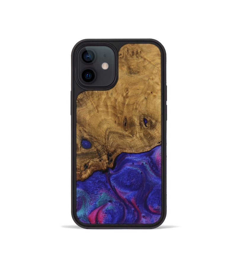 iPhone 12 mini Wood Phone Case - Arda (Purple, 740247)