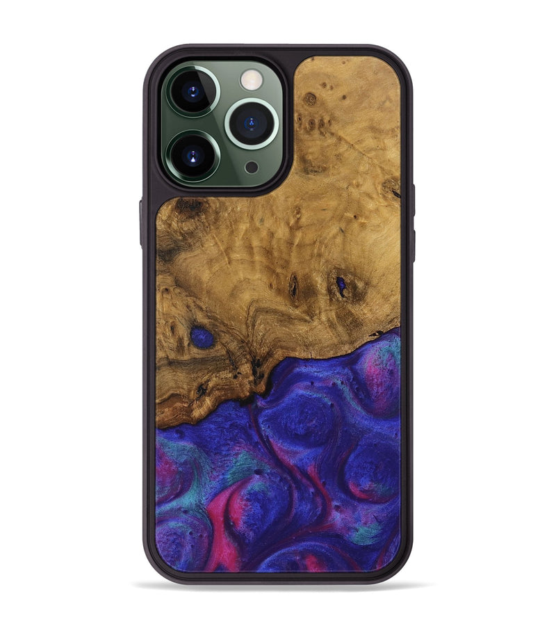 iPhone 13 Pro Max Wood Phone Case - Arda (Purple, 740247)