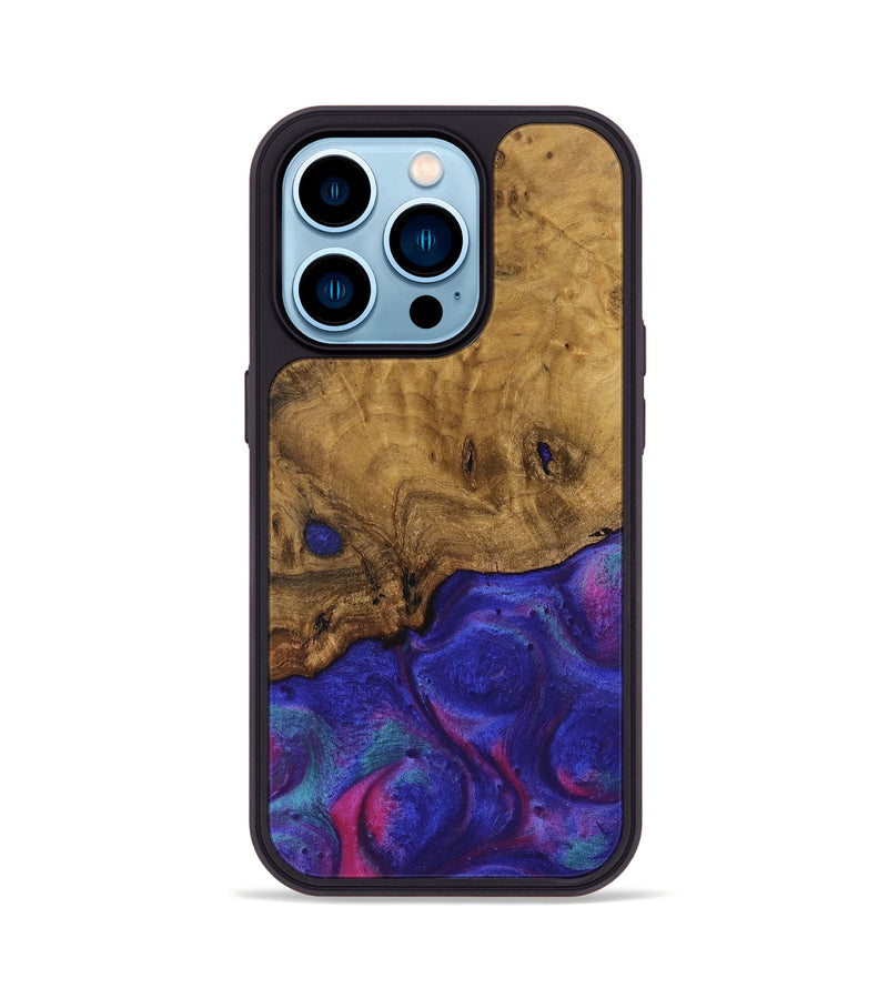 iPhone 14 Pro Wood Phone Case - Arda (Purple, 740247)