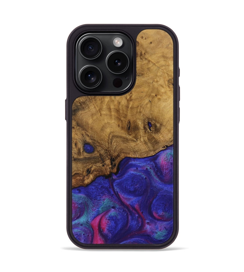 iPhone 15 Pro Wood Phone Case - Arda (Purple, 740247)