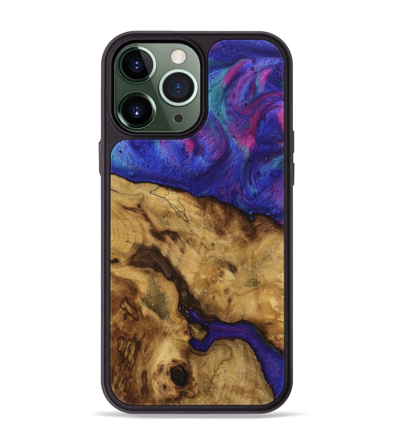 iPhone 13 Pro Max Wood Phone Case - Fady (Purple, 740264)