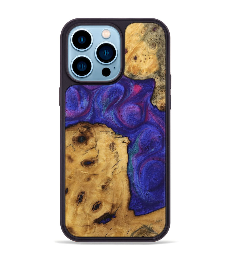 iPhone 14 Pro Max Wood Phone Case - Atique (Purple, 740265)