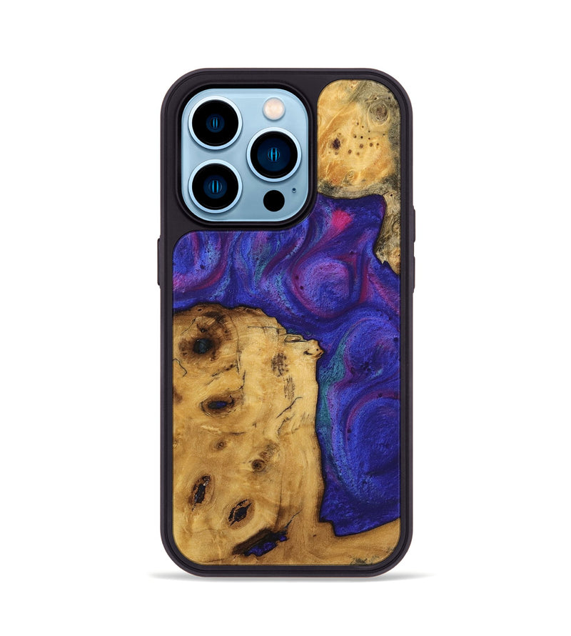 iPhone 14 Pro Wood Phone Case - Atique (Purple, 740265)