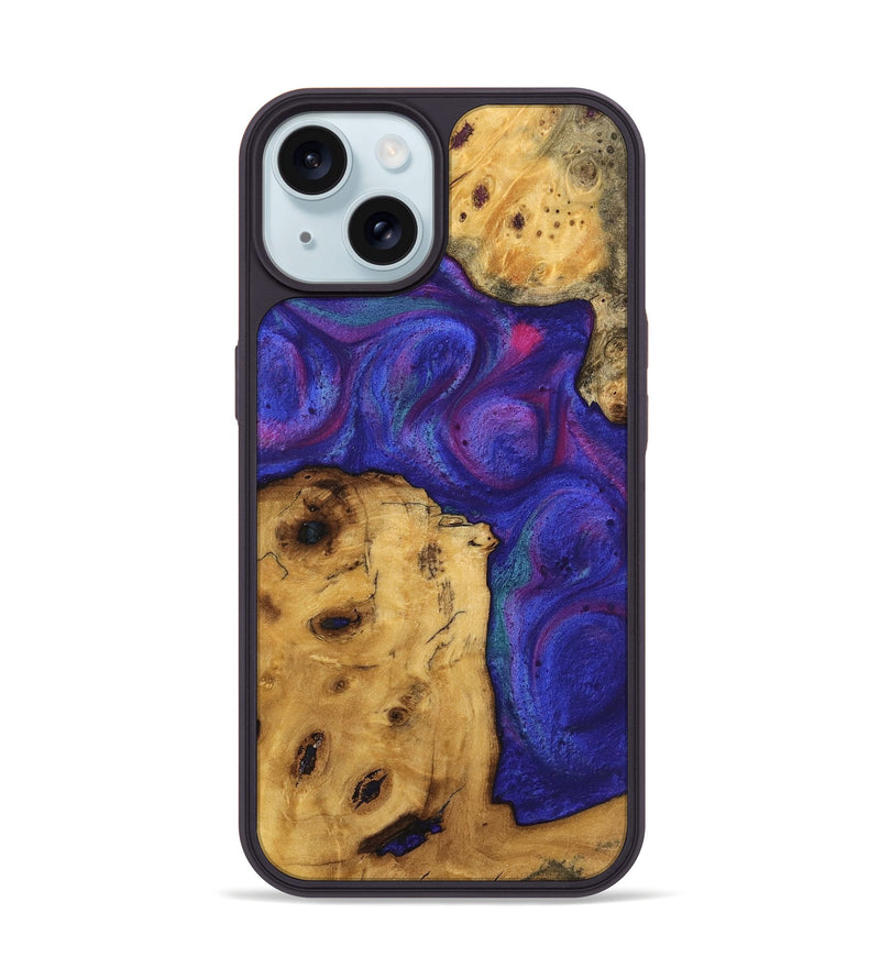 iPhone 15 Wood Phone Case - Atique (Purple, 740265)