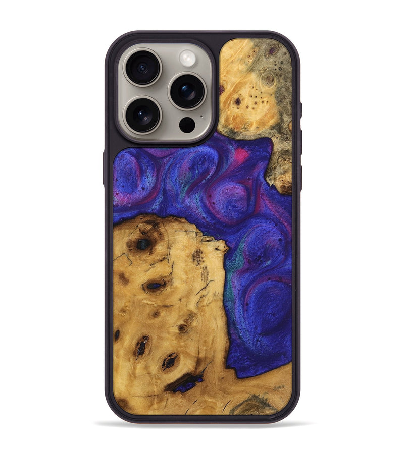 iPhone 15 Pro Max Wood Phone Case - Atique (Purple, 740265)