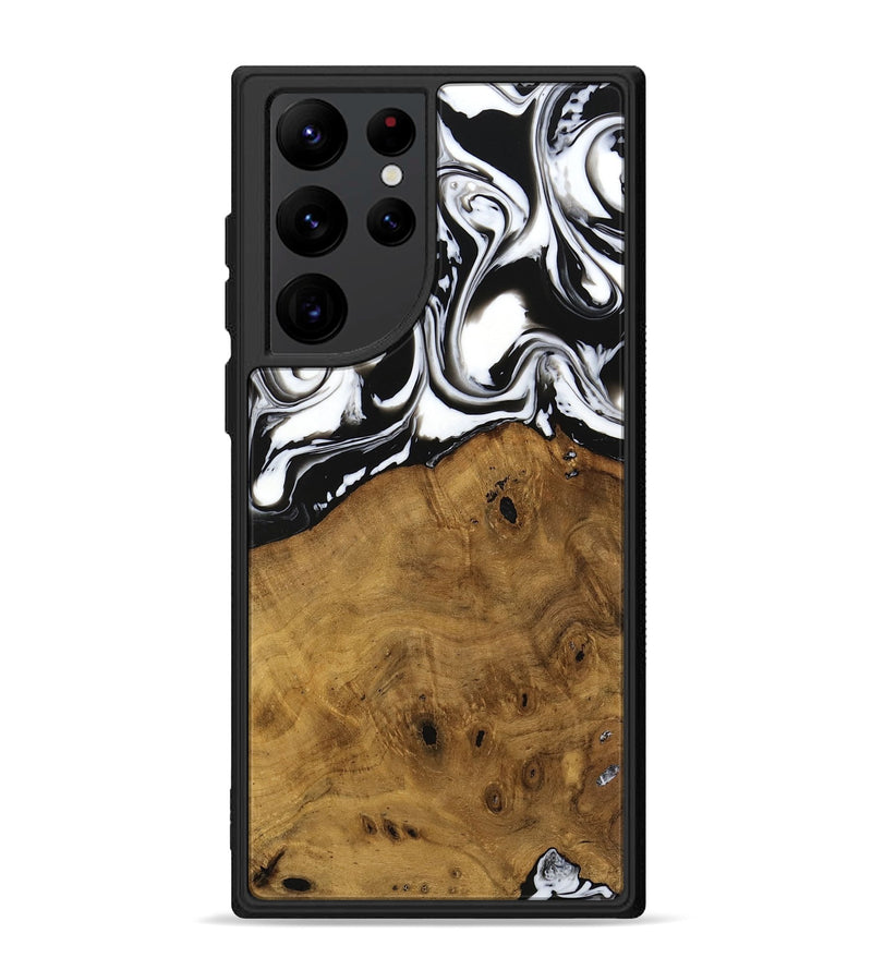 Galaxy S22 Ultra Wood Phone Case - Jarrad (Black & White, 740267)