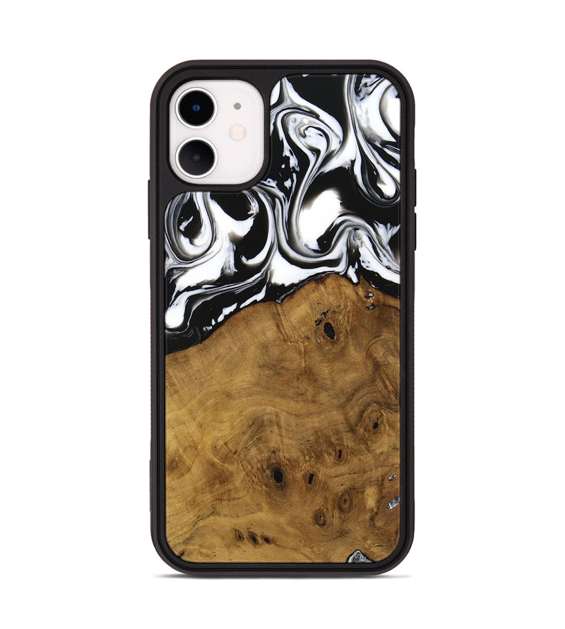 iPhone 11 Wood Phone Case - Jarrad (Black & White, 740267)