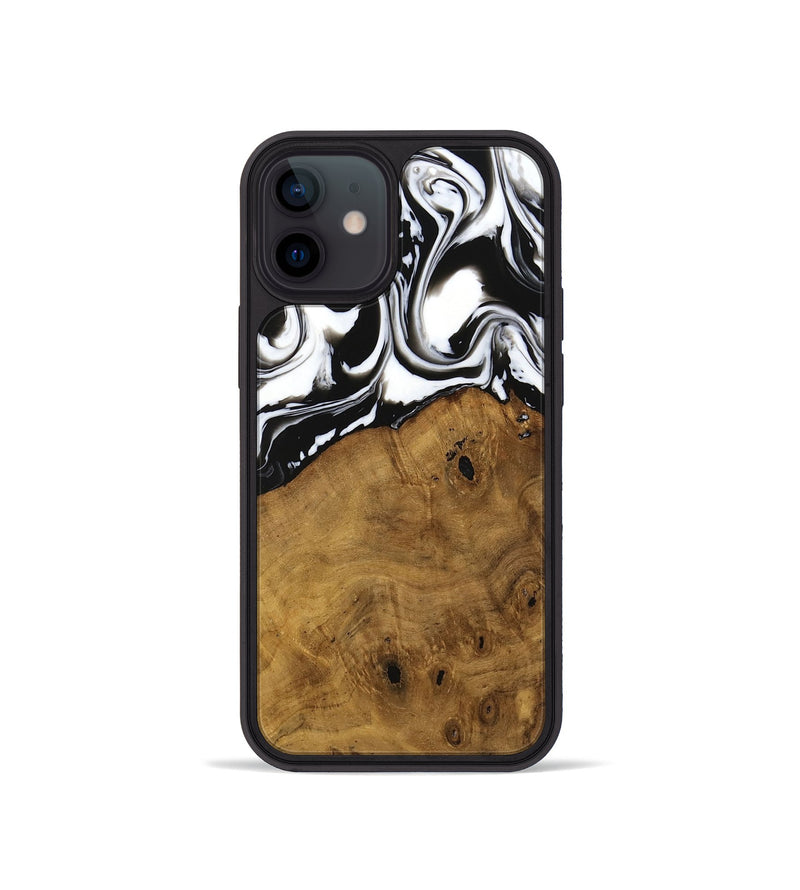 iPhone 12 mini Wood Phone Case - Jarrad (Black & White, 740267)