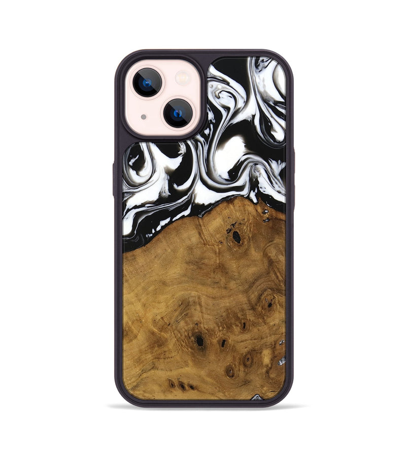 iPhone 14 Wood Phone Case - Jarrad (Black & White, 740267)