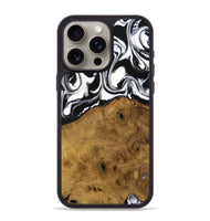 iPhone 15 Pro Max Wood Phone Case - Jarrad (Black & White, 740267)