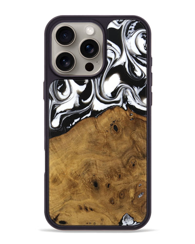 iPhone 16 Pro Max Wood Phone Case - Jarrad (Black & White, 740267)