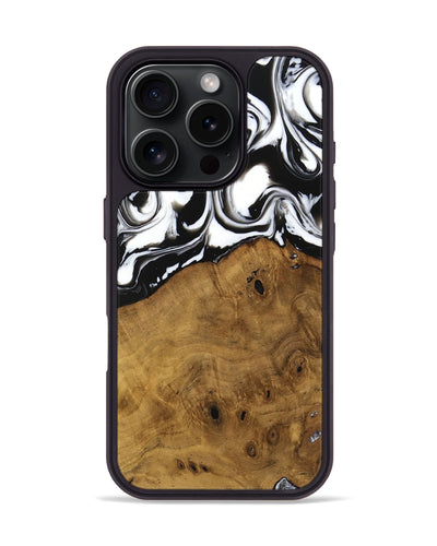 iPhone 16 Pro Wood Phone Case - Jarrad (Black & White, 740267)