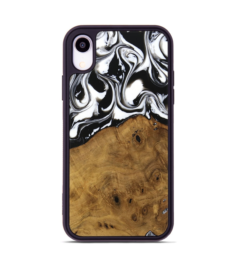 iPhone Xr Wood Phone Case - Jarrad (Black & White, 740267)