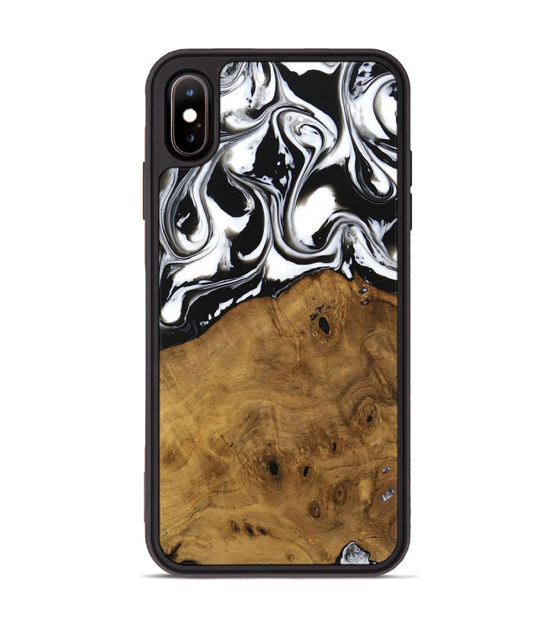 iPhone Xs Max Wood Phone Case - Jarrad (Black & White, 740267)