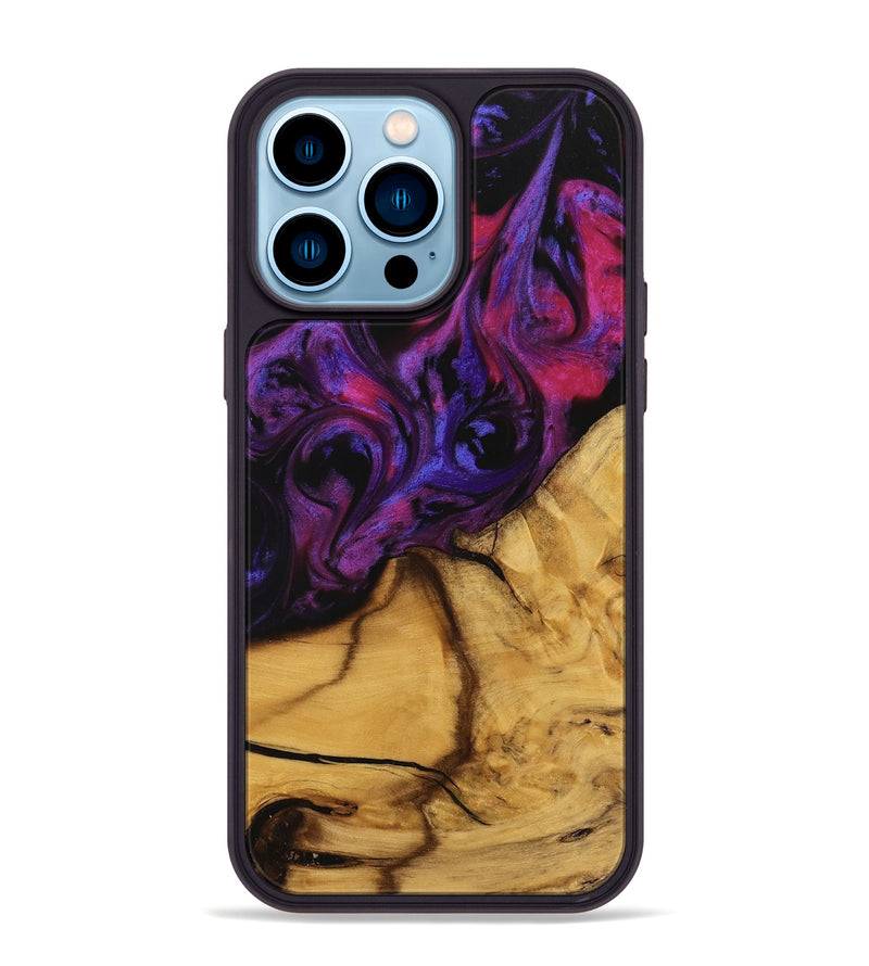 iPhone 14 Pro Max Wood Phone Case - Gupta (Purple, 740270)