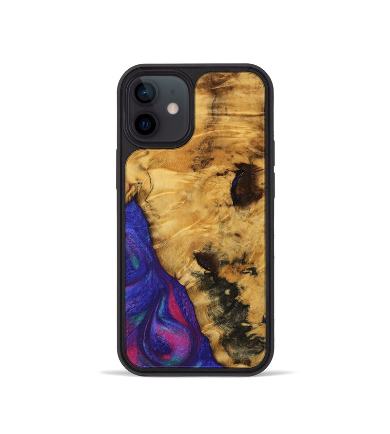 iPhone 12 mini Wood Phone Case - Erasmo (Purple, 740276)