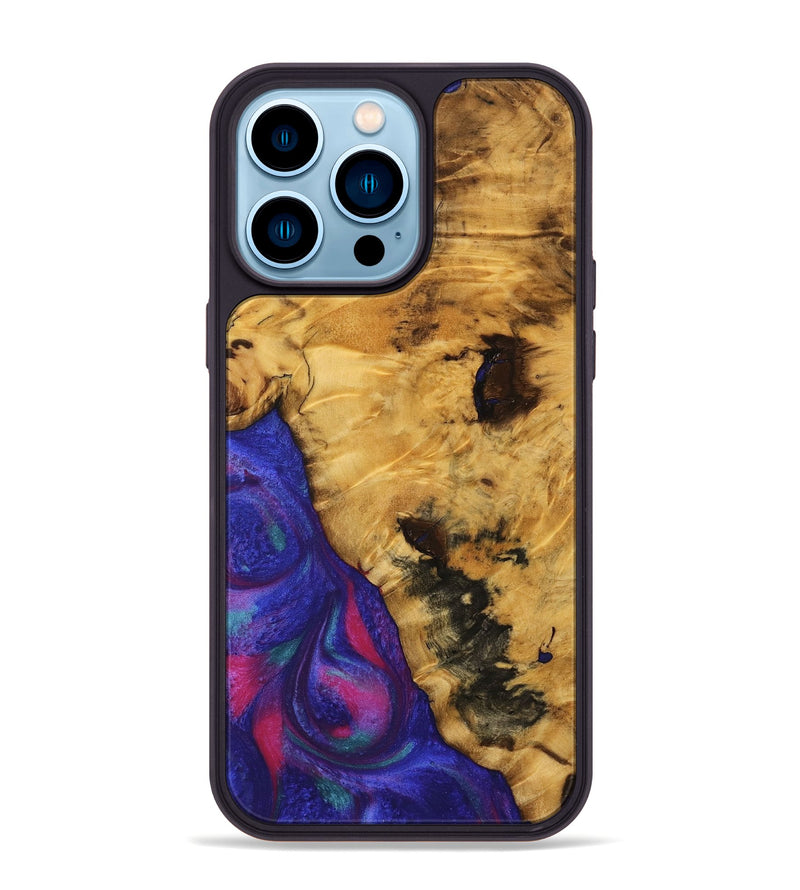 iPhone 14 Pro Max Wood Phone Case - Erasmo (Purple, 740276)