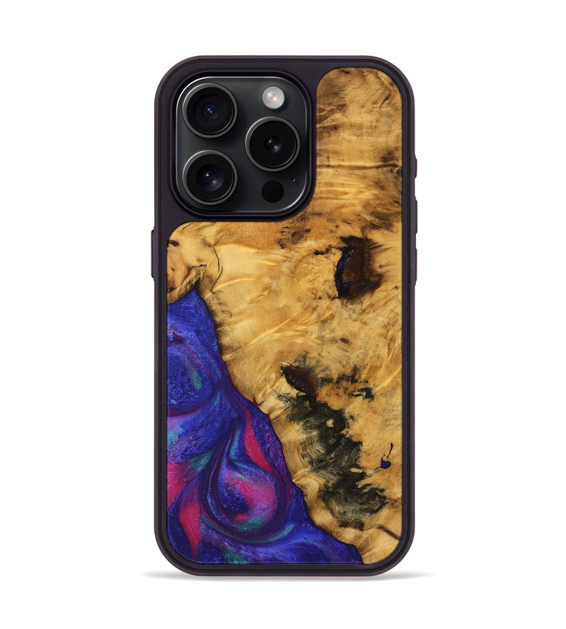 iPhone 15 Pro Wood Phone Case - Erasmo (Purple, 740276)