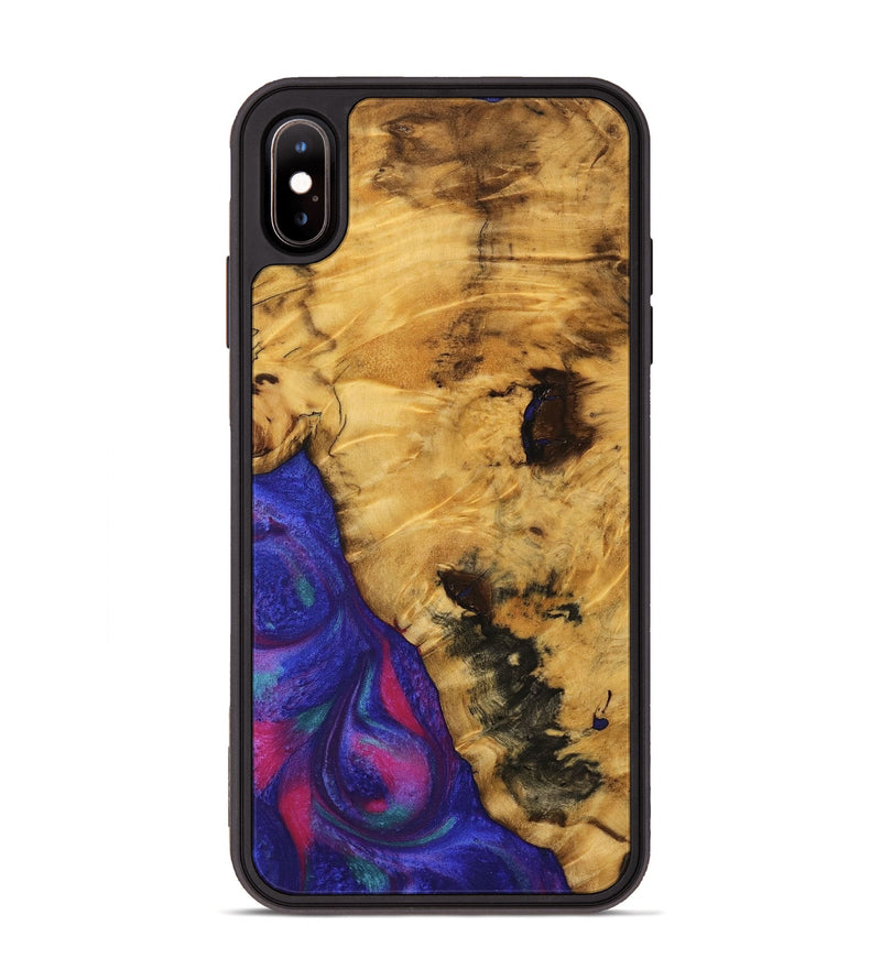 iPhone Xs Max Wood Phone Case - Erasmo (Purple, 740276)