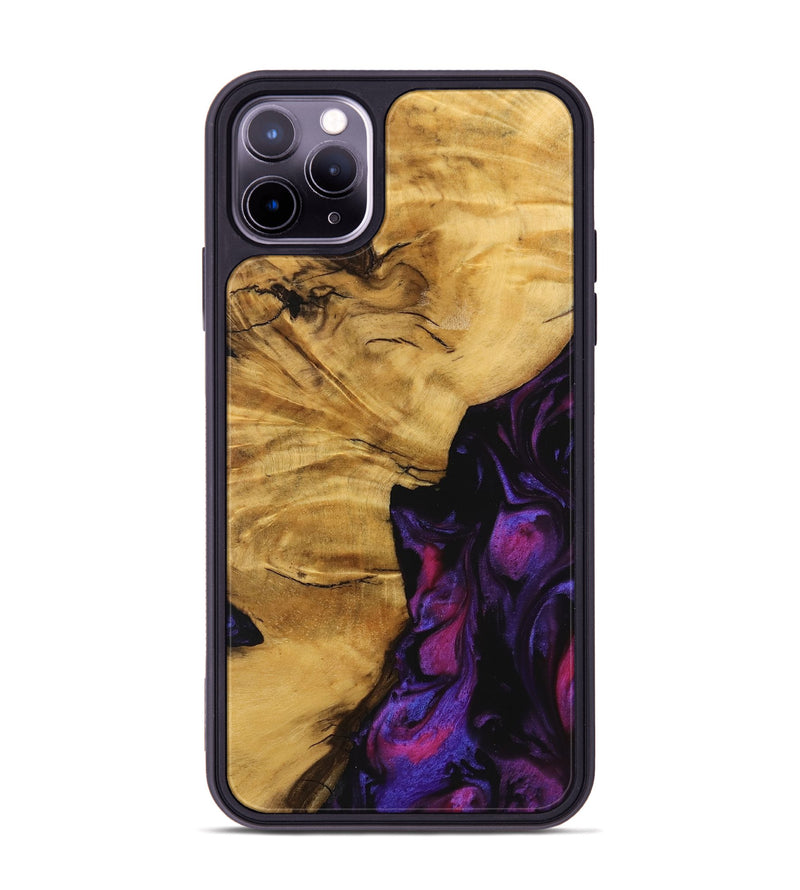 iPhone 11 Pro Max Wood Phone Case - Helaine (Purple, 740286)