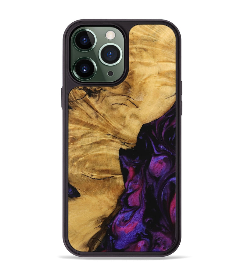 iPhone 13 Pro Max Wood Phone Case - Helaine (Purple, 740286)