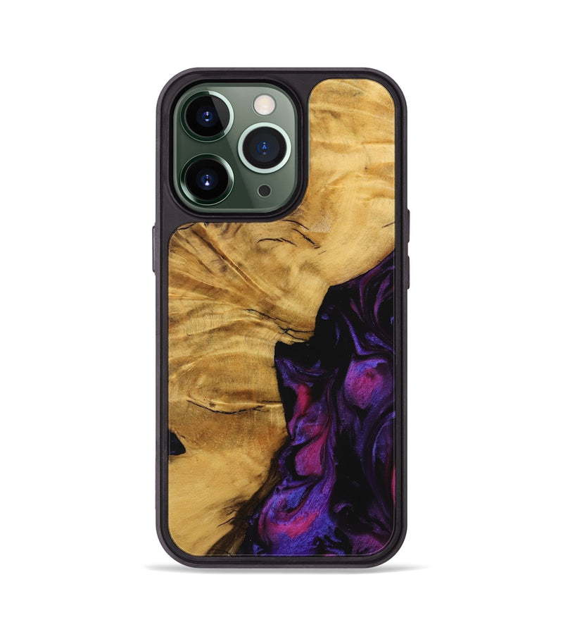 iPhone 13 Pro Wood Phone Case - Helaine (Purple, 740286)