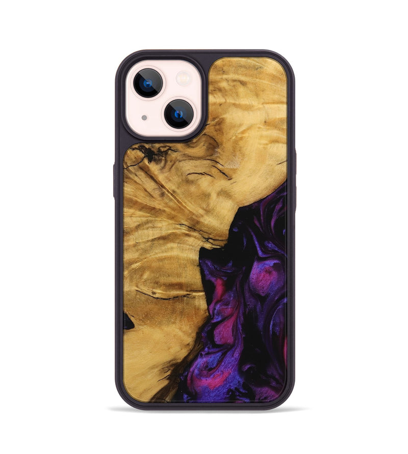 iPhone 14 Wood Phone Case - Helaine (Purple, 740286)