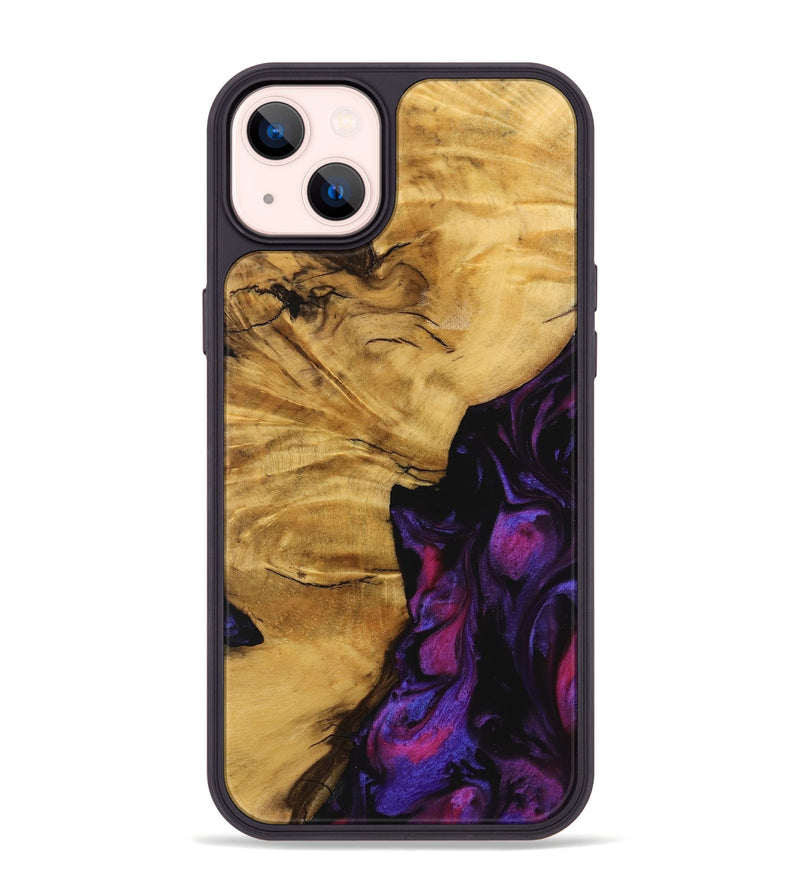 iPhone 14 Plus Wood Phone Case - Helaine (Purple, 740286)